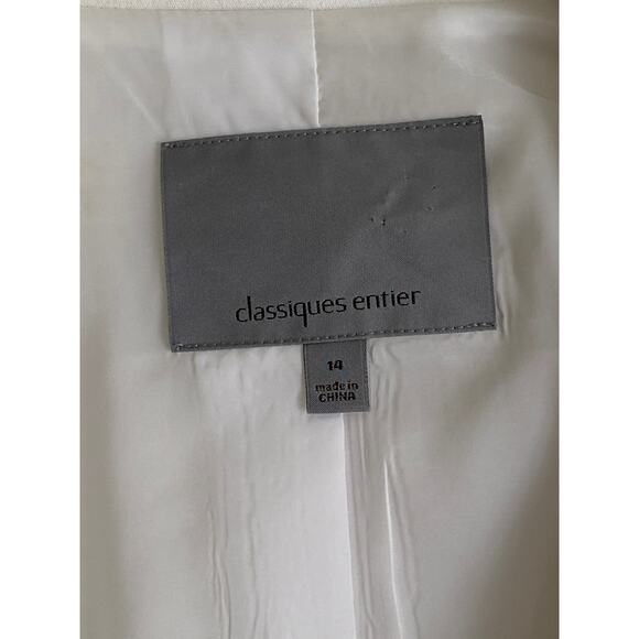 Classiques Entier Womens White size 14 blazer of viscose - lined beautiful - Picture 2 of 10